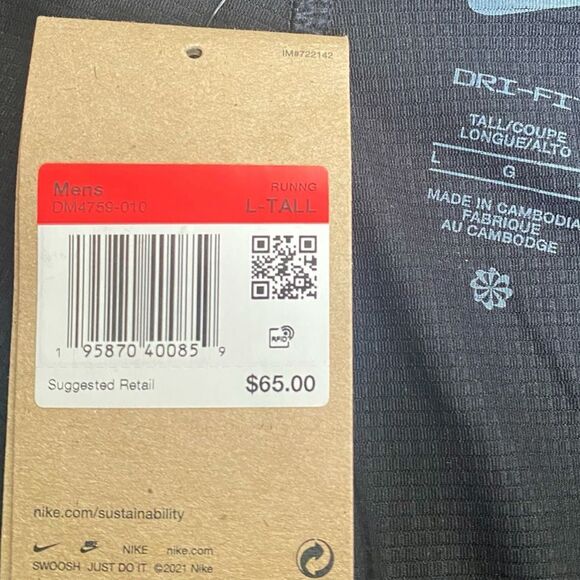 Nike Dri-Fit Stride 7” Running Shorts Black Mens size L-Tall New DM4759-010 - Picture 8 of 9